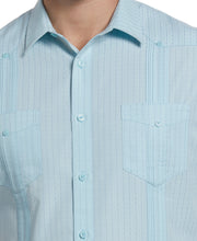 EcoSelect Textured Two-Pocket Guayabera Shirt (Crystal Blue) 