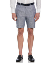 Flat Front Delave Linen Short-Shorts-Dark Denim-36-Cubavera