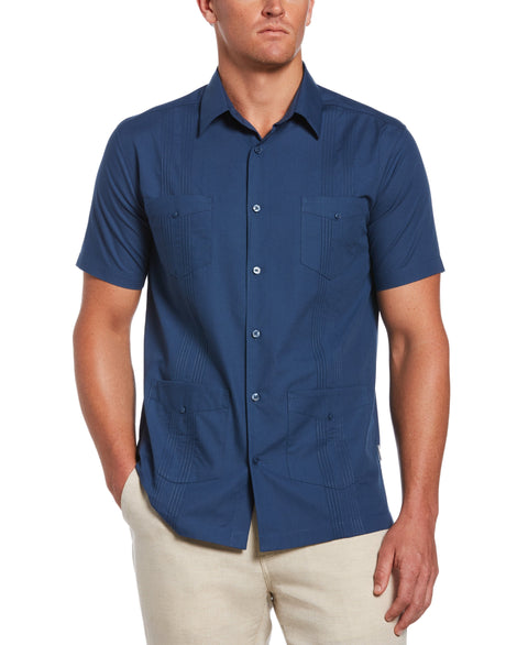 Four Pocket Guayabera Shirt-Guayaberas-Ensign Blue-XL-Cubavera