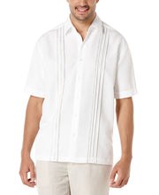 Short Sleeve Tuck With Geo Stitching Shirt-Casual Shirts-Bright White-XXL-Cubavera