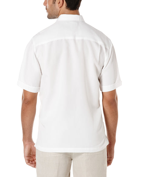 Short Sleeve Tuck With Geo Stitching Shirt-Casual Shirts-Cubavera