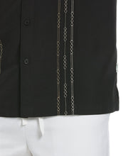 Geo Stitched Pintuck Shirt (Jet Black) 