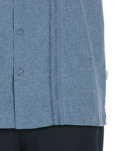 Geo Embroidered Panel Chambray Shirt (Dress Blues) 