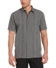 Geo Embroidered Panel Chambray Shirt (Steeple Gray) 