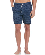 Geo Print Swim Short-Shorts-Dress Blues-XXL-Cubavera