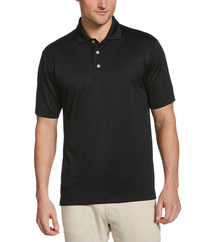 Heather Twill Polo-Polos-Jet Black-XL-Cubavera