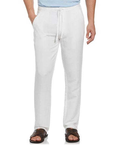 Linen Blend Core Drawstring Pant-Brilliant White-S-32-Cubavera