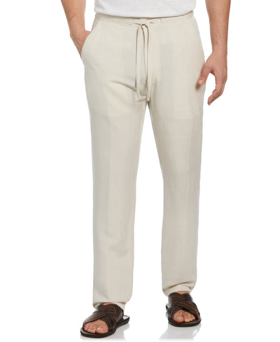 Linen Blend Core Drawstring Pant-Pants-Silver Lining-L-30-Cubavera