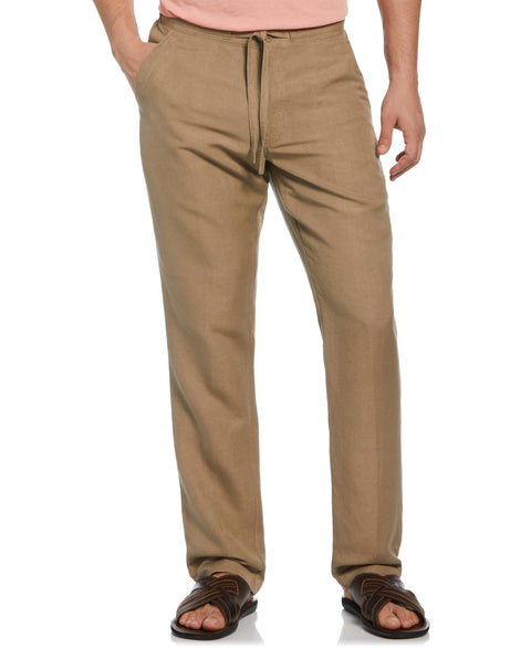 Linen Blend Core Drawstring Pant-Pants-Timber Wolf-S-32-Cubavera