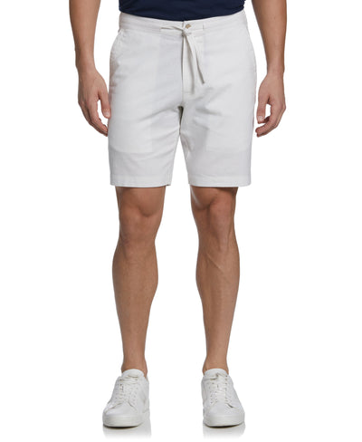 9" Linen Blend Cross Dye Short (Brilliant White) 