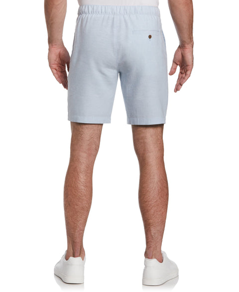 9" Linen Blend Cross Dye Short (Cerulean) 