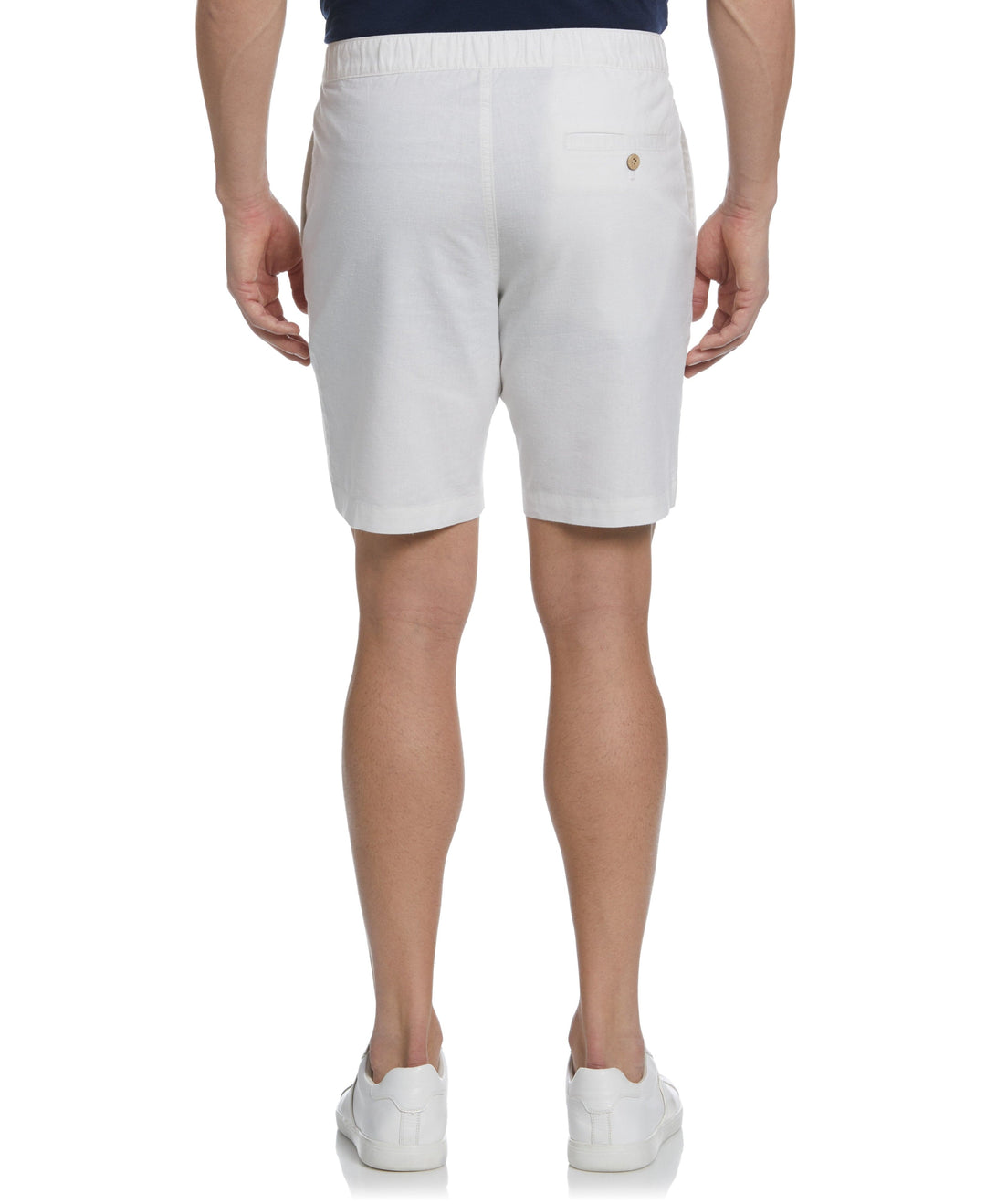 9" Linen Blend Cross Dye Short (Brilliant White) 
