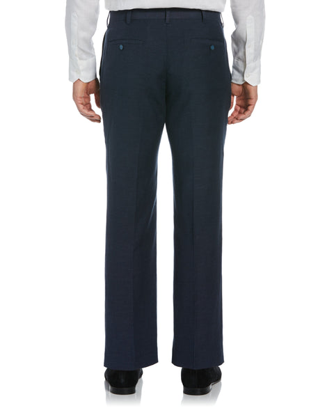 Linen Blend Flat Front Pant-Pants-Cubavera