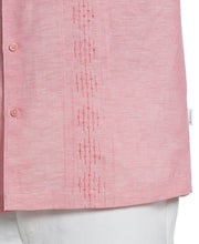 Linen Blend Pintuck Embroidery Shirt (Sun Kissed Coral) 