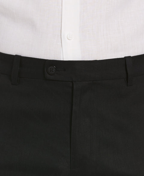 Linen-Blend Flat Front Shorts-Shorts-Cubavera
