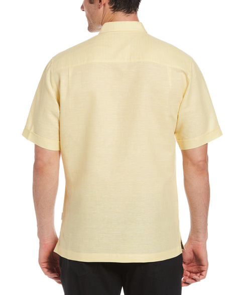Linen-Blend Yarn Dye Stripe Guaybera Shirt-Guayaberas-Cubavera