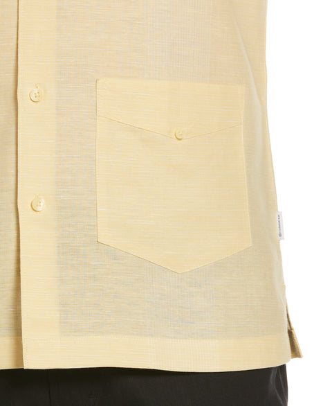 Linen-Blend Yarn Dye Stripe Guaybera Shirt-Guayaberas-Cubavera