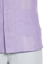 Linen Blend Yarn Dye Stripe Guayabera Shirt (Paisley Purple) 