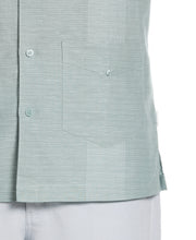 Linen Blend Yarn Dye Stripe Guayabera Shirt (Blue Surf) 