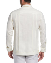 Linen Embroidered French Cuff Guayabera Shirt (Whisper White) 