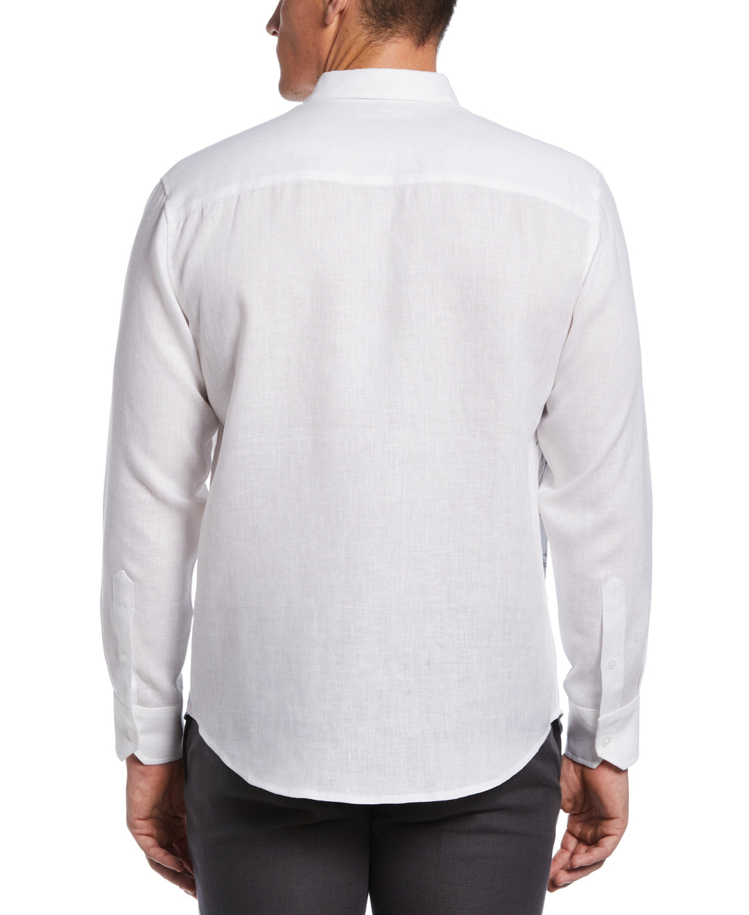 Linen Engineered Floral Print Shirt (Brilliant Wh/Jet Blk) 