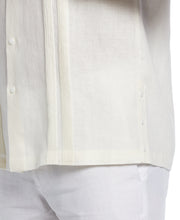 Linen Multi-Tuck Guayabera Shirt (Whisper White) 