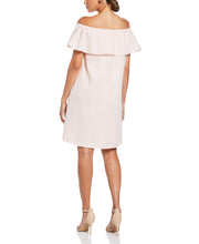 Linen Off-the-Shoulder Knee-Length Dress (Pink Dogwood) 