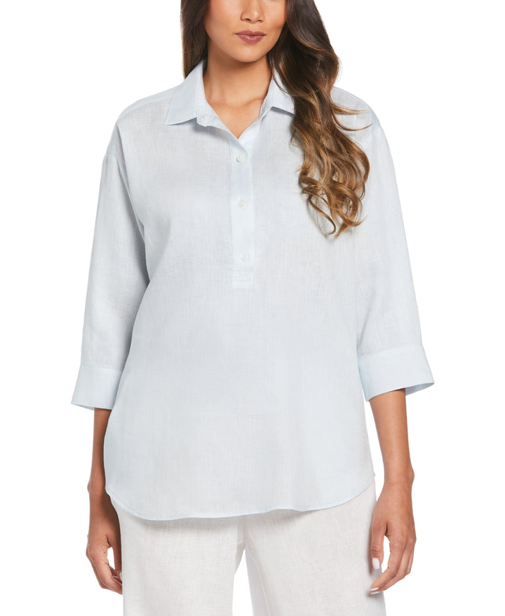 Linen Popover Shirt (Ballad Blue) 