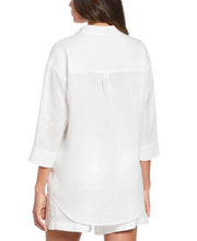 Linen Popover Shirt (White) 