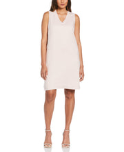 Linen Ruffle Neckline Dress (Pink Dogwood) 