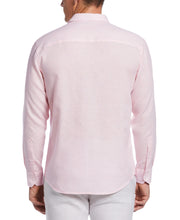 Linen Triple Tuck Embroidered Shirt (Rose Shadow) 