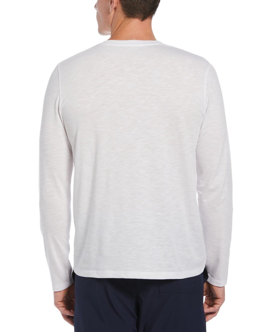 Long Sleeve Slub Crew Neck Tee--Cubavera