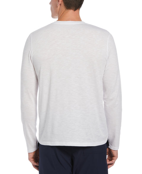 Long Sleeve Slub Crew Neck Tee--Cubavera