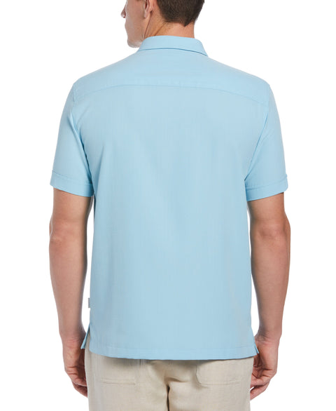 Ombre Embroidered Stripe Shirt-Casual Shirts-Cubavera