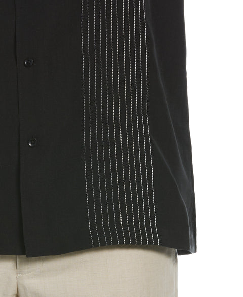 Ombre Embroidered Stripe Shirt (Jet Black) 
