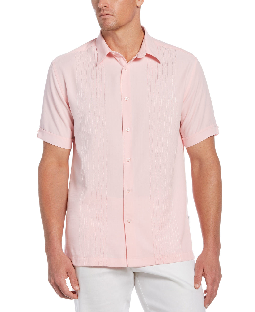 Ombre Embroidered Stripe Shirt-Casual Shirts-Rose Shadow-4X-Cubavera
