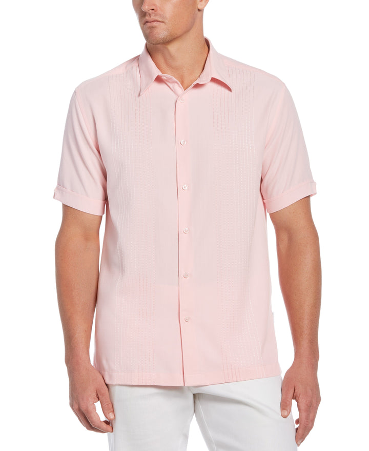 Ombre Embroidered Stripe Shirt-Casual Shirts-Rose Shadow-4X-Cubavera