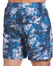 Palm Print 7" Swim Short (Dress Blues) 