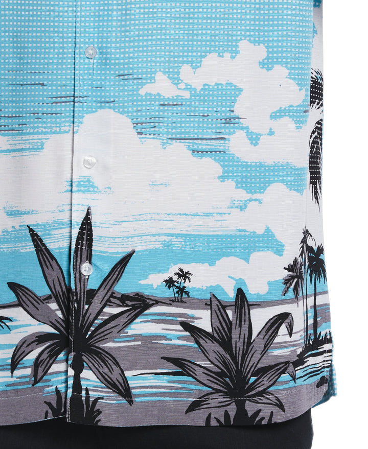 Palm Sky Print Shirt (Maui Blue) 