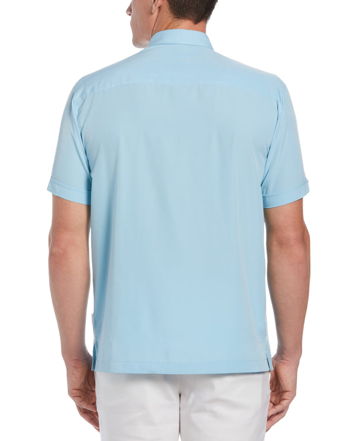 Short Sleeve Insert Panels With Pickstitch Shirt-Casual Shirts-Cubavera