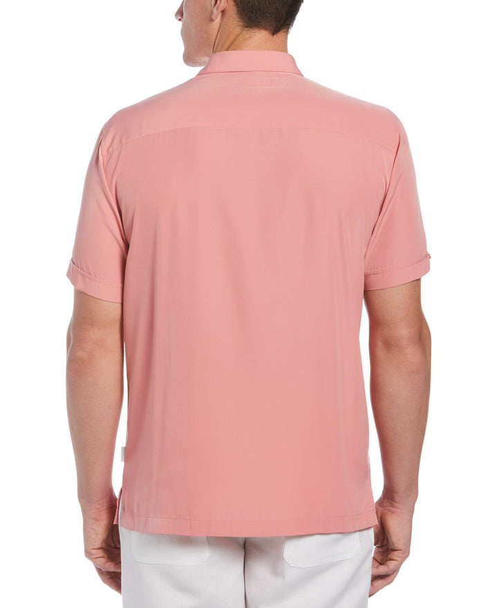 Short Sleeve Insert Panels With Pickstitch Shirt-Casual Shirts-Cubavera