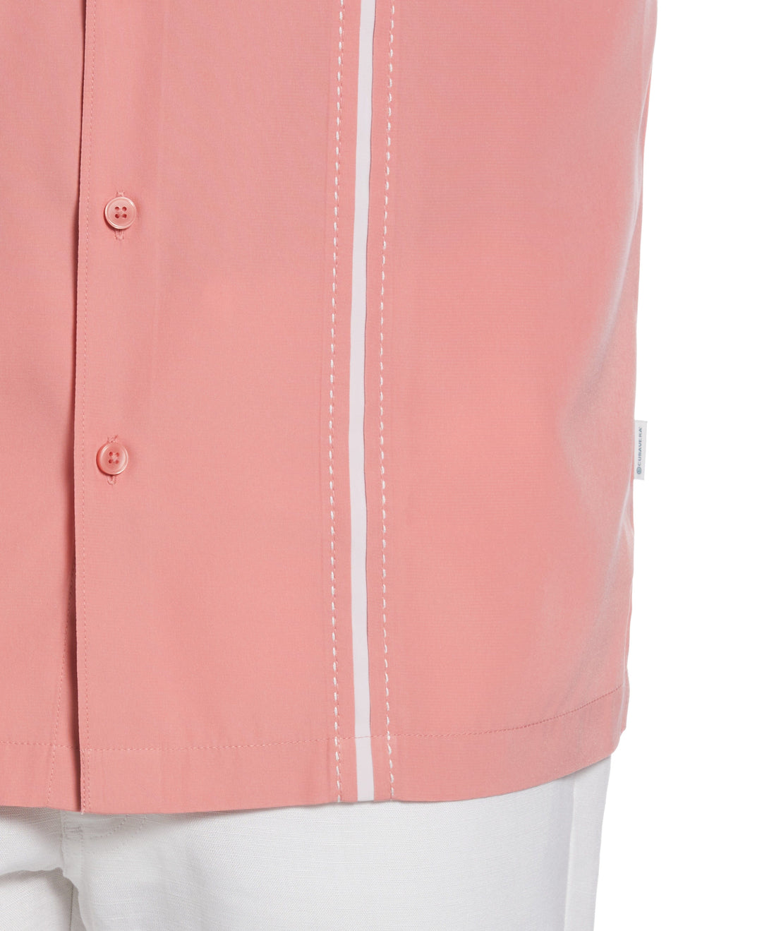 Short Sleeve Insert Panels With Pickstitch Shirt-Casual Shirts-Cubavera