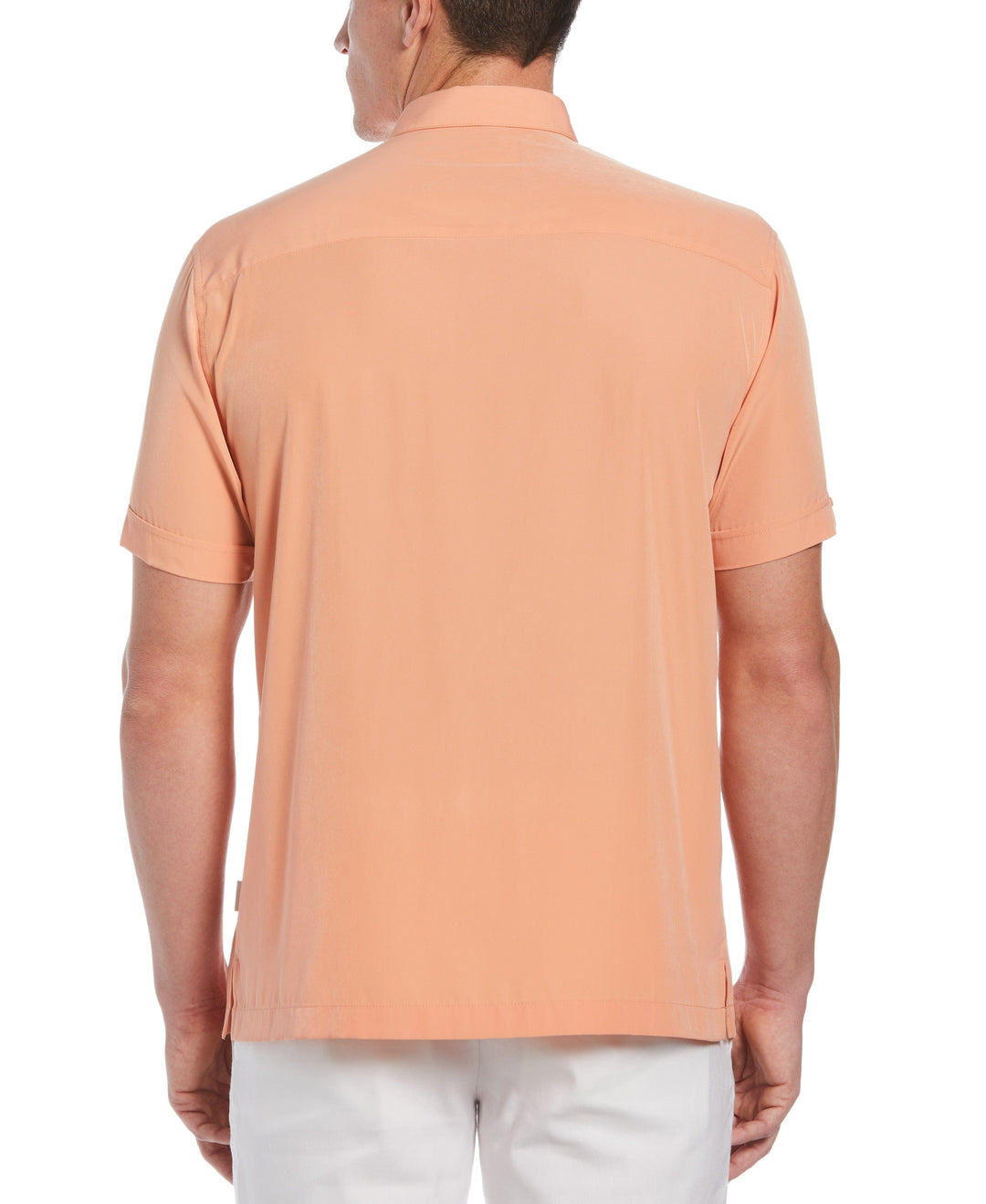 Short Sleeve Insert Panels With Pickstitch Shirt-Casual Shirts-Cubavera