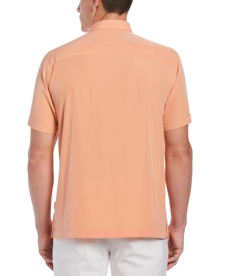 Short Sleeve Insert Panels With Pickstitch Shirt-Casual Shirts-Cubavera