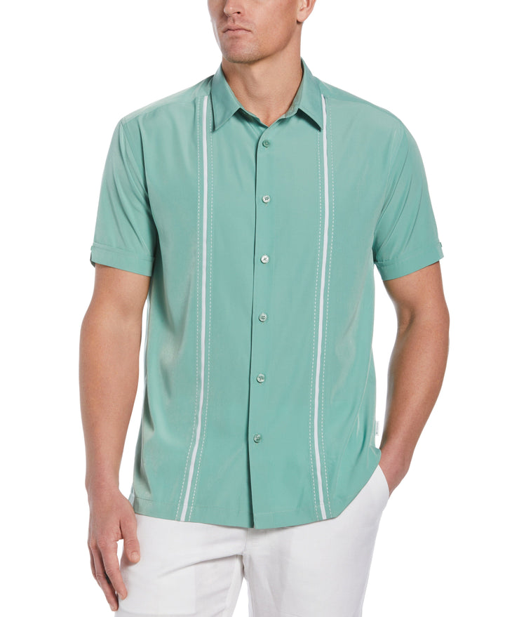 Big & Tall Pick Stitch Panel Shirt (Malachite Green) 