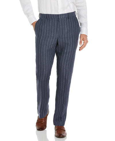 Pinstripe Linen Pant (Navy Peony) 