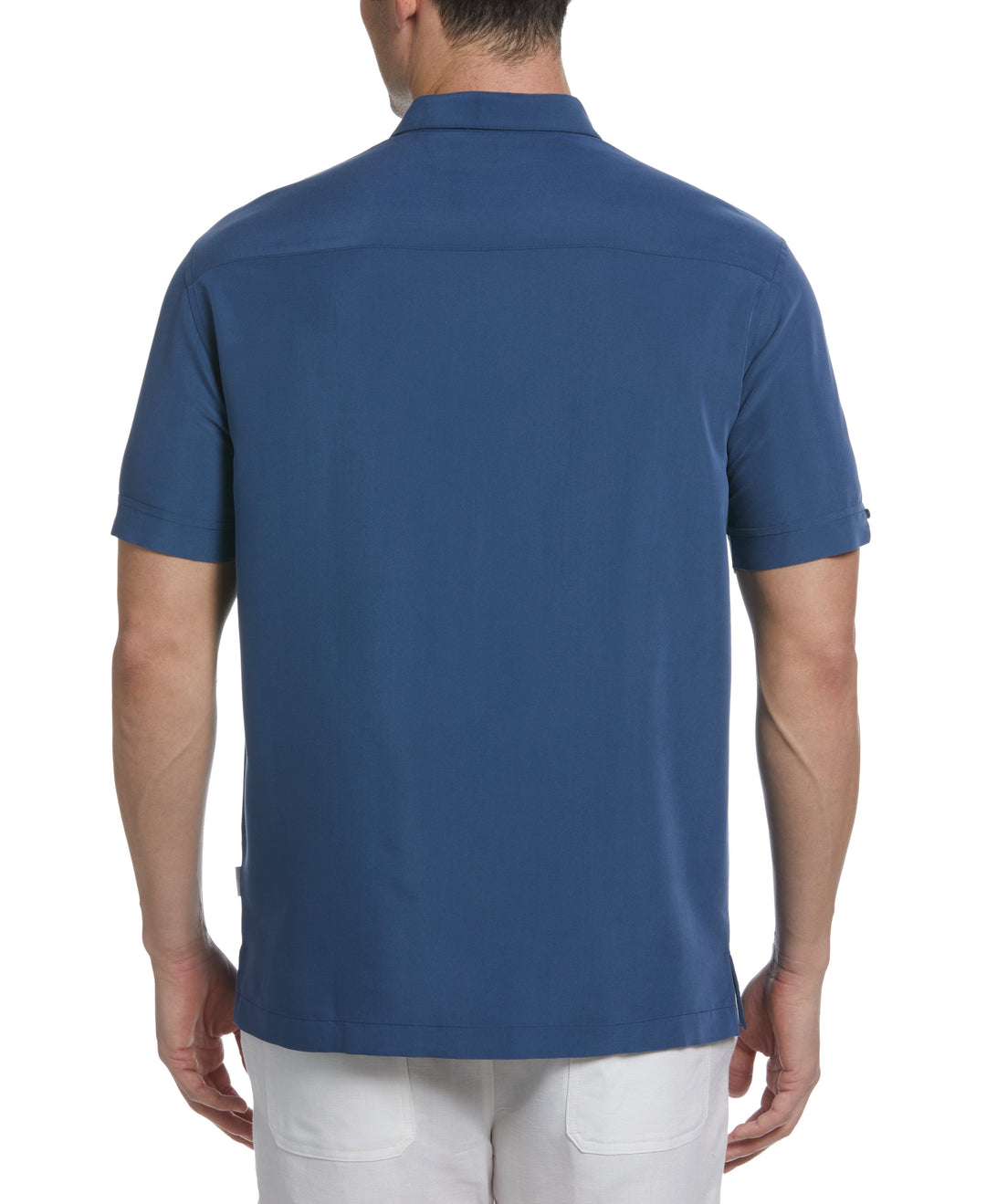 Pintuck Geo Embroidery Shirt (Dark Denim) 