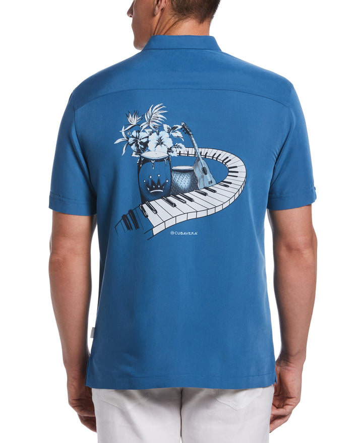Retro Panel Shirt (Dark Blue) 