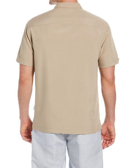 Retro Color Block Panel Shirt (Chinchilla) 