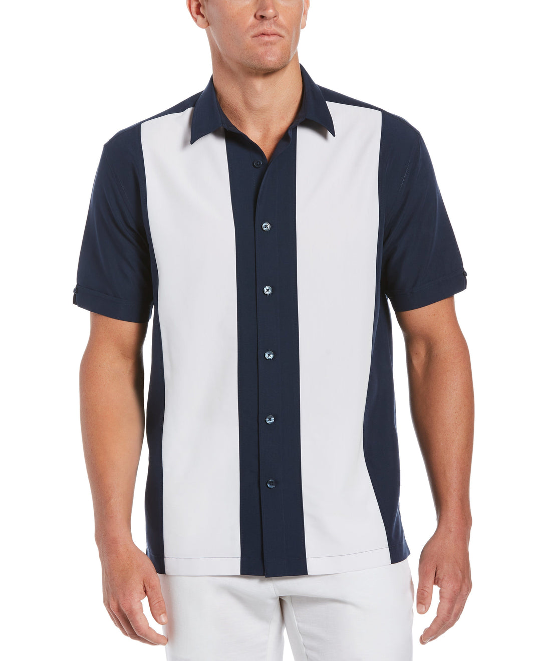 Retro Color Block Panel Shirt (Dress Blues) 
